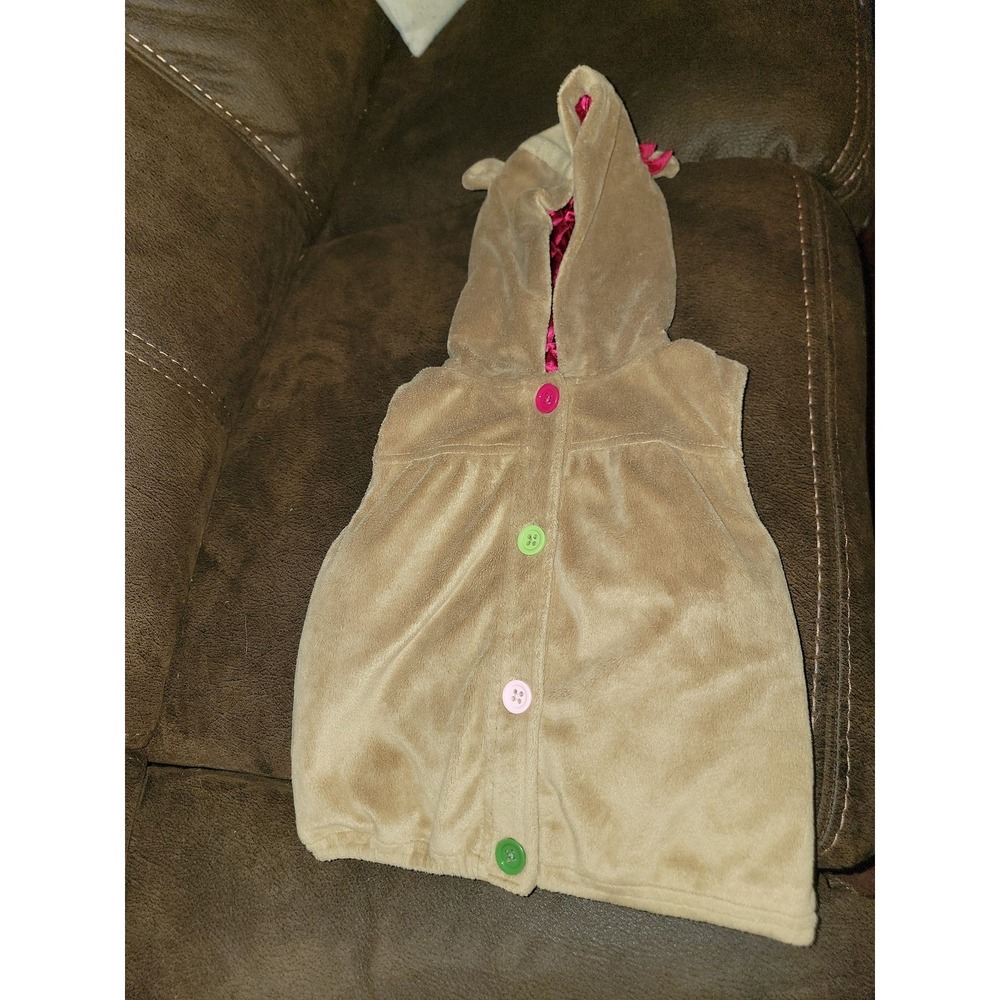Gymboree pups and kisses fuzzy vest with ears size 2t 3t